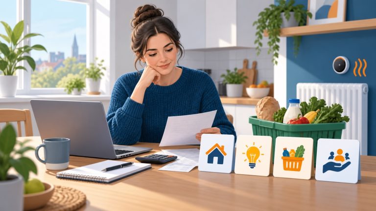 Household managing rising UK living costs in 2026