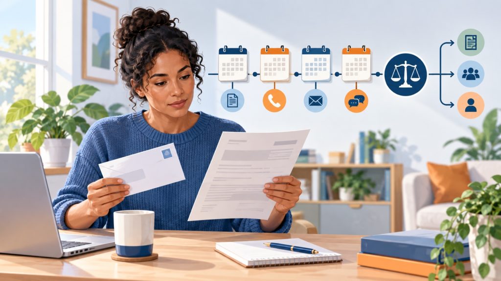 Calendar and debt letters illustrating UK debt time limits