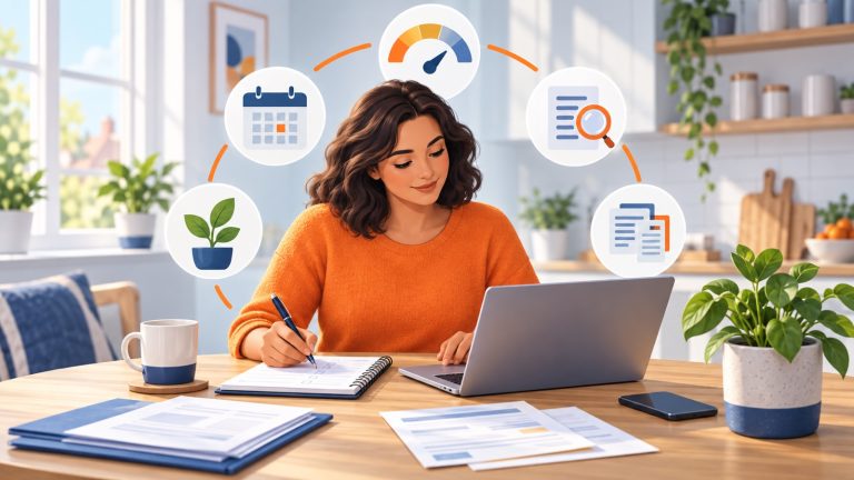 Person following healthy habits to maintain a good credit score