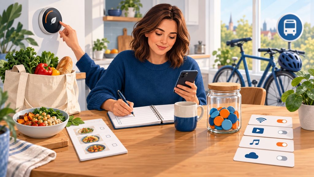 Person using practical everyday money-saving ideas